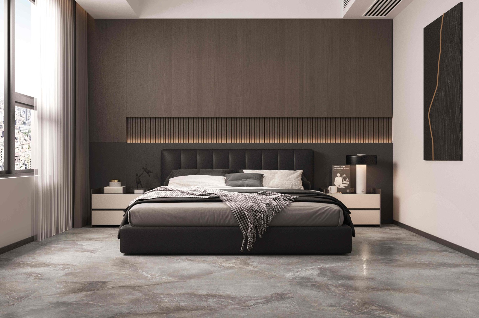 QPX715666-现代意式卧室静态图1